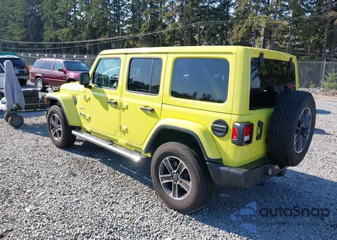 2023 Jeep Wrangler 4-Door Sahara 4X4 из США, поврежденный, VIN 1C4HJXEN5PW570760